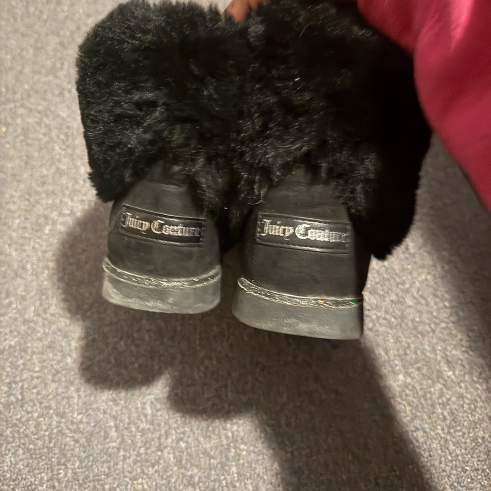 Juicy Couture Black Faux Fur Boots